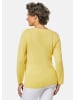 GOLDNER Kurzgröße:  Feinstrickshirt mit U-Boot-Ausschnitt in zitronengelb