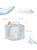 relaxdays 4 x Wasserkanister in Transparent/ Orange - 5 Liter