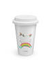 Mr. & Mrs. Panda Isolierbecher To Go Einhorn Regenbogen ohne Spruch in Weiß