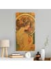 WALLART Leinwandbild Gold - Alfons Mucha - Schlüsselblume in Pastell