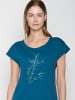 GreenBomb Cool Nature Bird Reed in Rich Blue