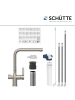Franz Joseph Schütte AQUASTAR PRO Trinkwasser-Spültischarmatur, Edelstahloptik, mit Filtersystem