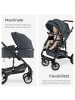 tectake Kombi-Kinderwagen Mats für 0 bis 36 Monate geeignet, Belastbarkeit 15 kg, anthra