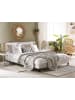 Beliani Doppelbett FITOU in Weiß/Braun - (W) 170 x (H) 87 x (L) 214 cm