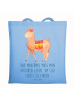 Mr. & Mrs. Panda Tasche Alpaka Stolz mit Spruch in Sky Blue