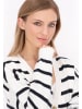 DreiMaster Maritim Women Cardigan in offwhite navy stripe