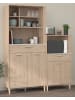 Parisot Buffet Set 2-tlg. Eiche grau, mit Buffetschrank und Küchenschrank