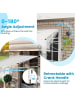 COSTWAY Klemmmarkise 200 cm ohne Bohren in Beige