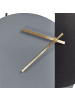 Beliani Wanduhr NENDAZ in Grau/Gold/Schwarz - (W) 32 x (H) 60 x (L) 2 cm