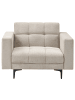 Beliani Sessel ALNES in Beige/Schwarz - (W) 110 x (H) 77 x (L) 89 cm