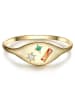 Glanzstücke München Ring Sterling Silber Zirkonia in gelbgold