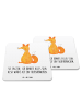 Mr. & Mrs. Panda Glasuntersetzer Einhorn Fuchs mit Spruch in Weiß