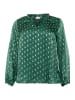 KAFFE curve Langarm-Bluse KCsofia in Green With Foil Print