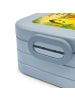 Mr. & Mrs. Panda Lunchbox Raupe Schmetterling Design mit Spruch in Blau Pastell