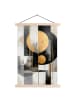 MuchoWow Lehrtafel / Wandbehang Gold