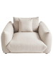 Beliani Sessel LUVOS in Beige/Braun - (W) 120 x (H) 81 x (L) 104 cm