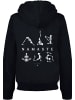 F4NT4STIC Hoodie Namaste Yoga Skelett Halloween in schwarz