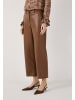 More & More moderne, verkürzte Culotte, Lederimitat in espresso brown