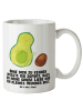 Mr. & Mrs. Panda Keramiktasse Avocado Kern rollt mit Spruch in Weiß