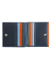 DuDu Geldbörse Leder 9,5 cm in navy