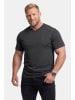 Men Plus Kurzarm T-Shirt in schwarz