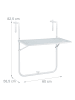 relaxdays Balkon Hängetisch in Weiß - (B)59,5 x (T)35,5 cm