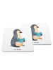 Mr. & Mrs. Panda Coaster Pinguin Buch ohne Spruch in Weiß