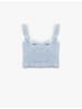 KOTON BLUSE SS in Blau Karomuster