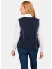 GOLDNER Zeitlose Merino-Weste mit Knopfleiste in marine / grau