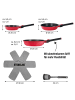 Stoneline SMART Pfannen-Set 3-teilig, abnehmbarer Griff in Rubin rot