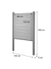 MCW WPC-Sichtschutz Savoie, Basiselement schmal, 105cm grau