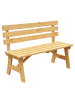 relaxdays Gartenbank in Natur - (B)116 x (H)80 x (T)56 cm