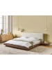 Beliani Doppelbett ZEN in Braun/Weiß - (W) 308 x (H) 86 x (L) 229 cm