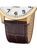 Regent Analog-Armbanduhr Regent Lederarmband braun mittel (ca. 39mm)