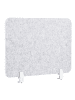 Beliani Schreibtischtrennwand SPLIT in Grau - (W) 72 x (H) 50 x (L) 1 cm