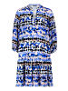 Betty Barclay Stufenkleid mit 3/4 Arm in Blau/Beige