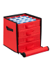 relaxdays Weihnachtskugel-Aufbewahrungsbox in Rot/ Schwarz - (B)31 x (H)30,5 x (T)30,5 cm