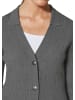 MADELEINE Schlichte Strickjacke in Long-Form in grau / melange
