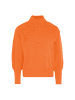 myMo Pullover Mit Blumenstick in ORANGE