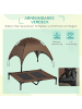 Pawhut Hundeliege Outdoor mit Dach L122 x B92 x H108 cm