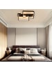 ZMH LED Deckenleuchte Dimmbar 45W in Schwarz L 60CM Modern Schlafzimmerlampe