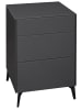 58 aufm Kessel KOMMODE Elfi 52x42x78 Hochglanz Anthrazit/Glas Anthrazit