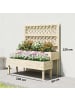Outsunny Hochbeet mit Rankgitter in Naturholz 108L x 62B x 120H cm