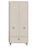 Inn.Furn Schuhschrank Sand matt 80 cm, Mehrzweckschrank mit gefräster Struktur