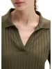 Marc O'Polo Pointelle-Poloshirt slim in Mossy Earth