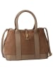 Toscanto Leder Schultertasche Toscanto Tasche taupe, dunkelgrau ca. 36cm