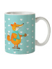 Mr. & Mrs. Panda Kaffeebecher Fuchs Keks ohne Spruch in Türkis Pastell