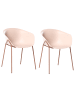 Beliani 2er-Set Esszimmerstuhl METEORA in Beige/Braun