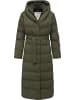 ragwear Steppmantel Niani Long in Dark Olive