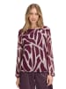 BETTY & CO Mesh-Shirt mit Gummizug in Dark Red/Nature